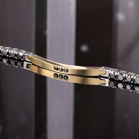 Bracciale MORELLATO uomo Tennis dorato / cristalli neri