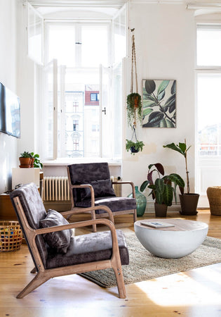 Tavolino "Lancaster" struttura in acciaio con piano in legno per interni