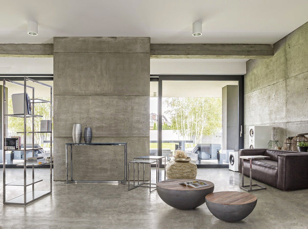 Tavolino "Lancaster" struttura in acciaio con piano in legno per interni