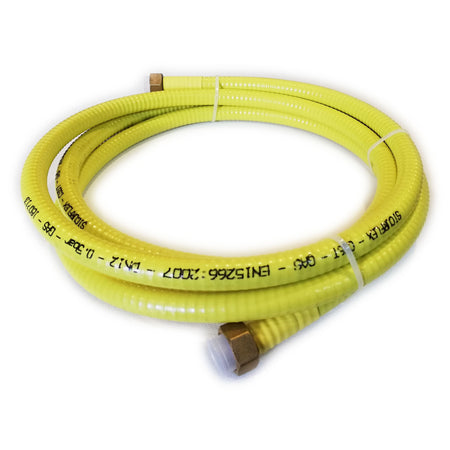 Tubo flessibile gas in acciaio inox per cucina con guaina e staffe