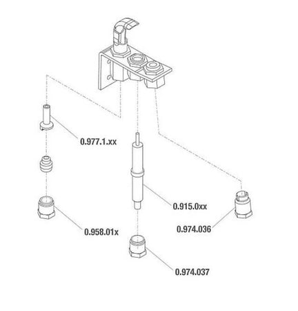 Sit Ugello fiamma pilota bruciatore gas ø 0,27 mm ricambio originale 0977113