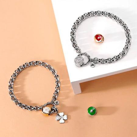 Bracciale MORELLATO donna Drops acciaio / quadrifoglio