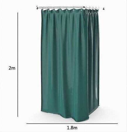 Tenda Doccia Antimuffa Impermeabile 180x200cm Con Anelli Bagno Verde Scuro 69974