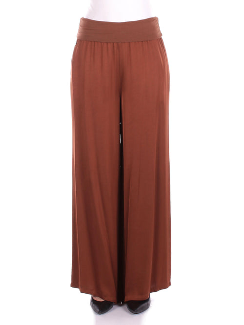 Manila Grace Pantaloni Marrone da donna