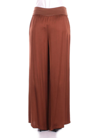Manila Grace Pantaloni Marrone da donna