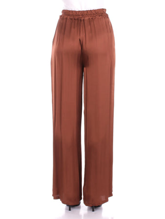 Manila Grace Pantaloni Marrone da donna