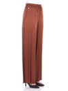 Manila Grace Pantaloni Marrone da donna
