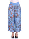 Manila Grace Pantaloni Celeste da donna