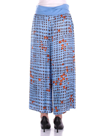 Manila Grace Pantaloni Celeste da donna