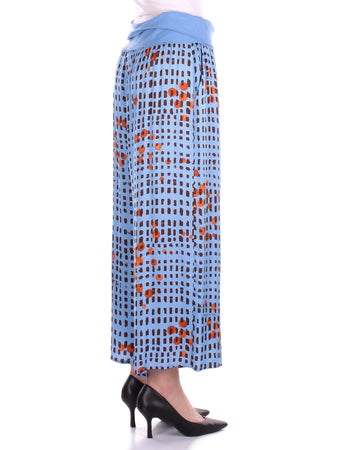 Manila Grace Pantaloni Celeste da donna