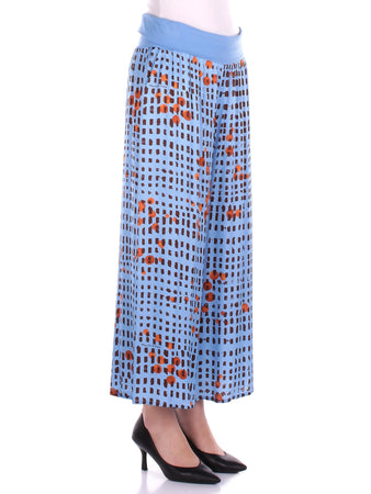 Manila Grace Pantaloni Celeste da donna