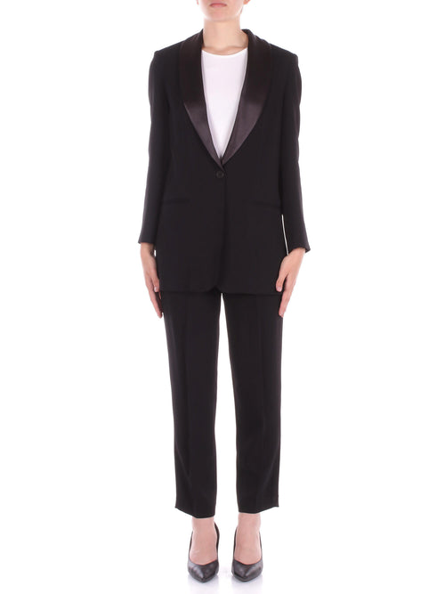 Manila Grace Pantaloni Nero da donna