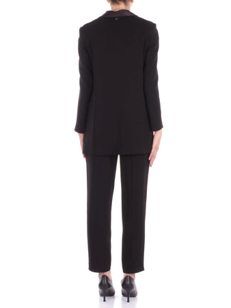 Manila Grace Pantaloni Nero da donna