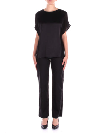 Manila Grace Pantaloni Nero da donna