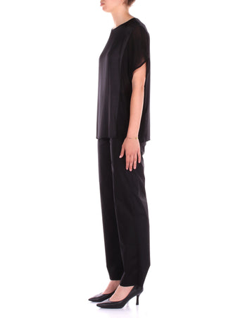 Manila Grace Pantaloni Nero da donna