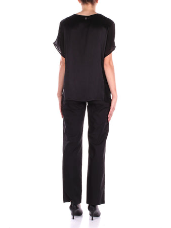 Manila Grace Pantaloni Nero da donna