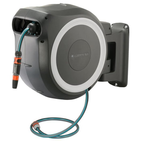 GARDENA Avvolgitubo automatico da parete RollUp XL 35 m con bordo bianco