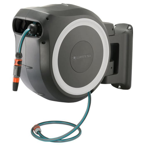 GARDENA Avvolgitubo automatico da parete RollUp XL 35 m con bordo bianco