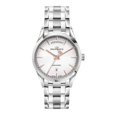 Orologio PHILIP WATCH uomo Sunray Automatico acciaio / bianco