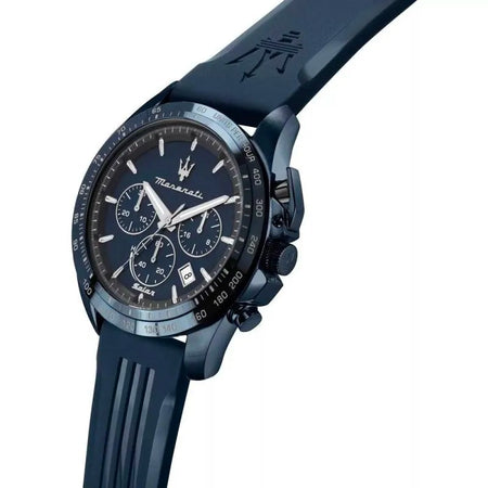 Orologio MASERATI uomo Solar blue cronografo gomma blu