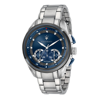 Orologio MASERATI uomo Traguardo cronografo acciaio / blu
