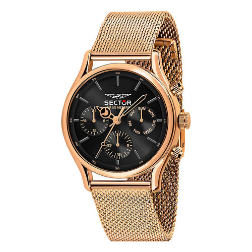Orologio SECTOR uomo 660 multi funzione acciaio oro rosa / nero