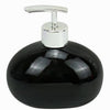 Dispenser Per Sapone Liquido In Ceramica Nero Dosatore Moderno Arredo Bagno 79248