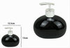 Dispenser Per Sapone Liquido In Ceramica Nero Dosatore Moderno Arredo Bagno 79248