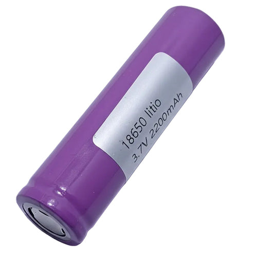 Batterie Litio 18650 3,7V Testa Piatta 2200mah Pacchi Batterie Torcia Ricambio