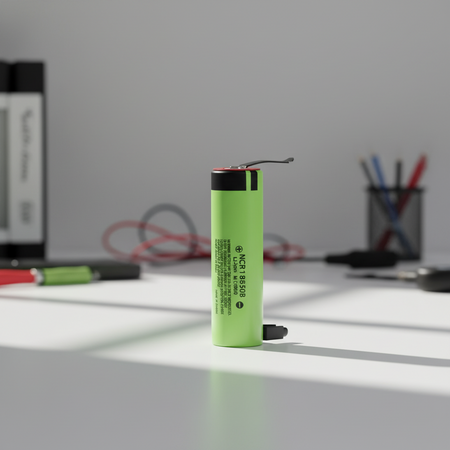 18650 Panasonic 3400mAh Pila batteria Litio 3.7V linguette a saldare lamelle