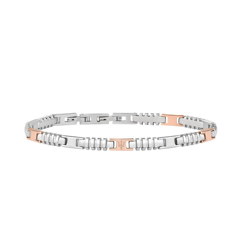 Bracciale MASERATI uomo acciaio / oro rosa