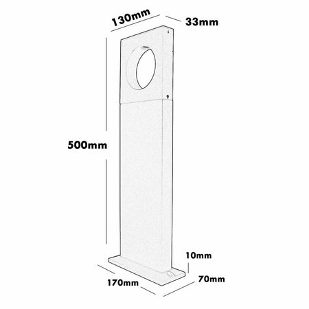 LAMPADA PALO DA GIARDINO LED CERCHIO 50CM 12W BIANCO LUCE 4000K 6500K 3000K ES60