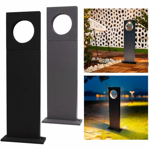 LAMPADA PALO DA GIARDINO LED CERCHIO 50CM 12W BIANCO LUCE 4000K 6500K 3000K ES60