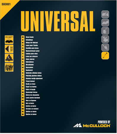 Lama in acciaio per decespugliatore 3 denti diametro 255mm