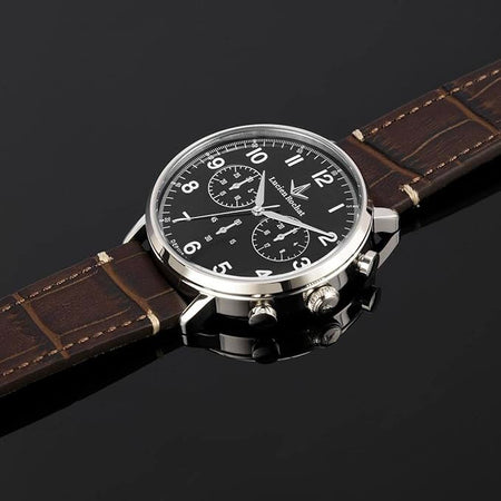 Orologio LUCIEN ROCHAT uomo GarCon cronografo pelle marrone