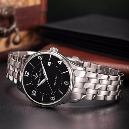 Orologio LUCIEN ROCHAT uomo Montreux data acciaio / nero