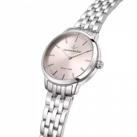 Orologio LUCIEN ROCHAT donna Charme data acciaio / rosa