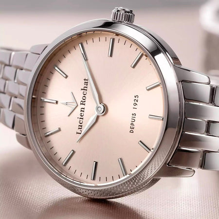 Orologio LUCIEN ROCHAT donna Charme data acciaio / rosa