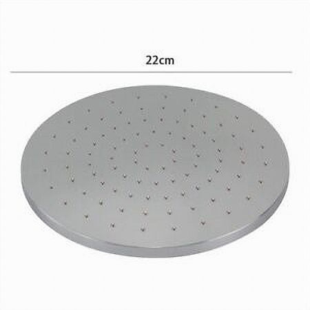 Soffione Per Doccia Anticalcare In Abs Cromato Effetto Pioggia Tondo 22 Cm 59226