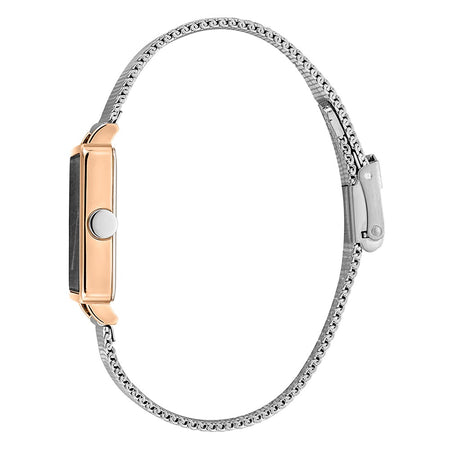 Orologio ESPRIT donna Square tempo acciaio mesh / nero