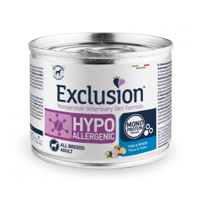 Exclusion Hypoallergenic paté Cani Adulti All Breeds pesce e patate