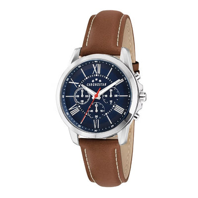 Orologio CHRONOSTAR uomo Sporty multi funzione pelle marrone