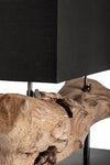 Lampada da Tavolo Kleta in legno di teak riciclato 75x25x55h
