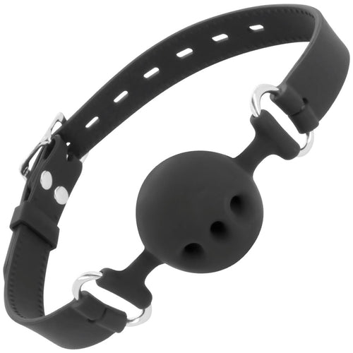 Darkness Gag con Pallina in Silicone Nero