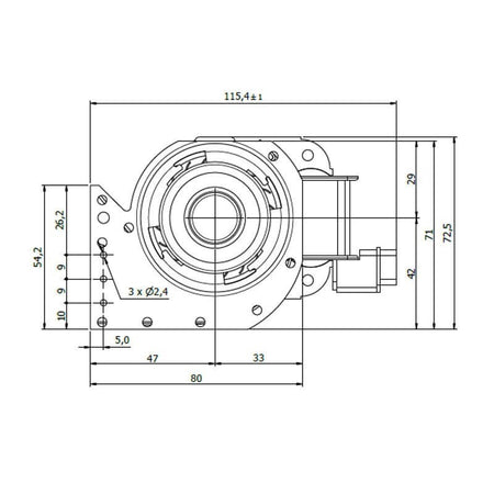 Ventola tangenziale COPREL TFL 45-240/20T1ADN HT Stufe a Pellet 14706200