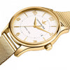 Orologio LUCIEN ROCHAT uomo Montreux acciaio dorato / bianco
