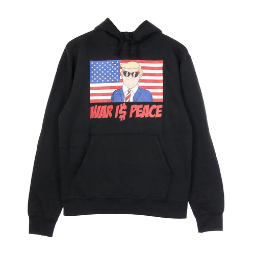 C1RCA Felpa Cappuccio Uomo War Is Peace Hood Black da uomo