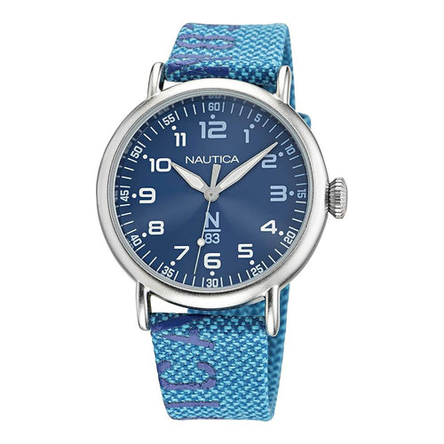 Orologio NAUTICA uomo N83 Loves the Ocean tessuto azzurro