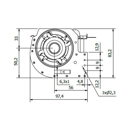 Ventola tangenziale COPREL TFR 180/C.20T AFN HT Stufe a Pellet 14706201