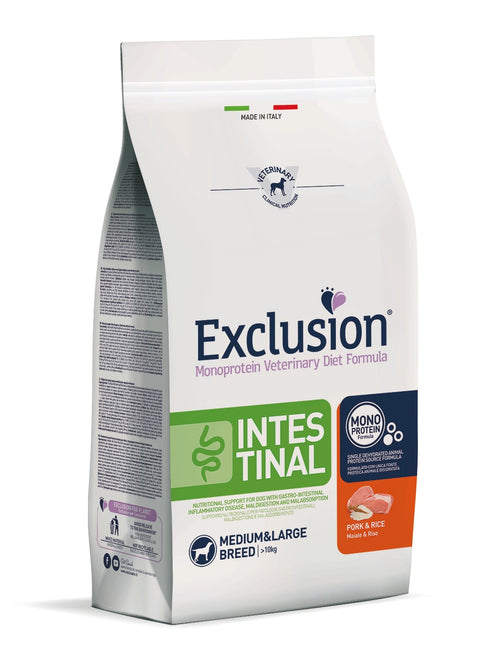 Exclusion Intestinal Cani Adulti Medium&Large Breed maiale e riso